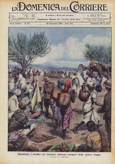 Trade Revives in the African Territories Occupied by Our Troops by Achille Beltrame